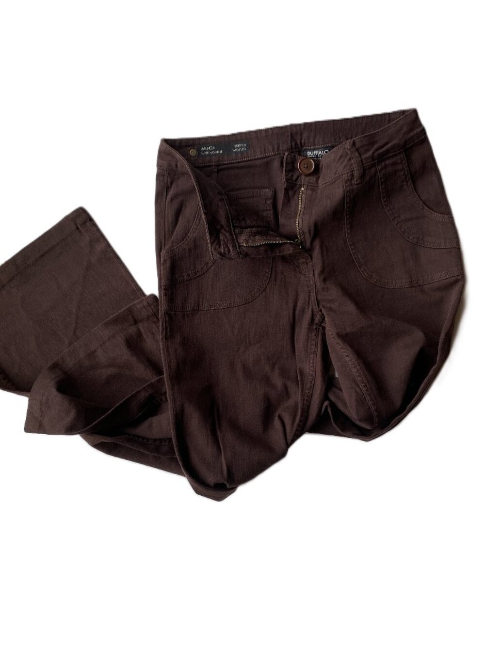 Buffalo David Bitton Stretch Cotton Pants US 27 High Rise New without tags - Picture 5 of 6